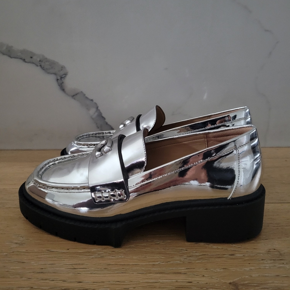 Silver Loafers for Women